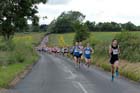 Soon after the start of the Tynedale 10k Road Race.
